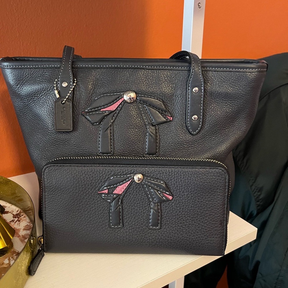 COACH Mini City Zip Tote & Wallet Set